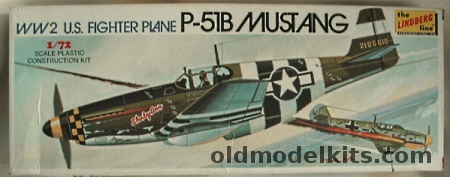 Lindberg 1/72 North American P-51B Mustang, 591 plastic model kit